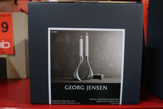 Georg Jensen Cobra lysestager mellem 2 stk.