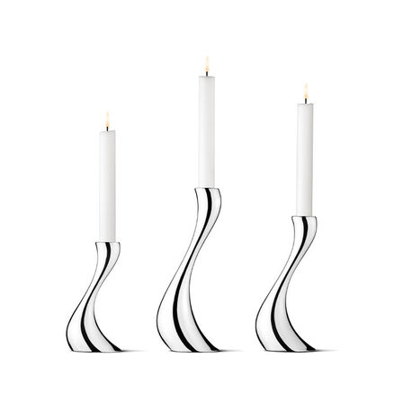Georg Jensen Cobra lysestager sæt 3 størrelser inkl. lys