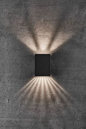 10 stk. nordlux fold 10 udendørs væglampe i sort(ubrugt)