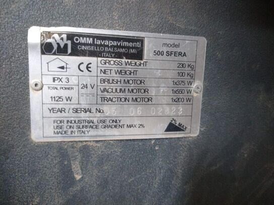 Gulvvasker OMM LAVAPAVIMENTE 500 SFERA