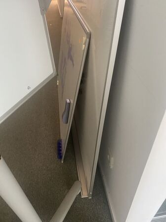 Tre whiteboards, assorterede