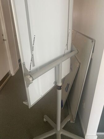 Tre whiteboards, assorterede