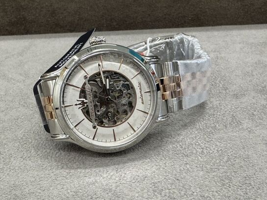 Armbåndsur  MASERATI EPOCA 42 MM AUTO W/SILVER DIAL BR SS+RG