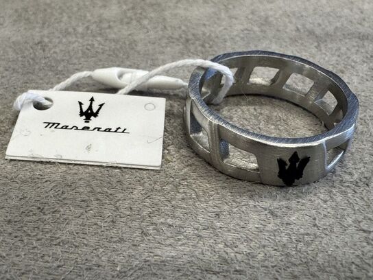 Fingerring MASERATI ICONIC RING WITH IP BLUE TRIDENT S19