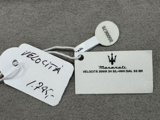 Armbåndsur  MASERATI VELOCITA 35 MM 3H SIL+WHI SS BR