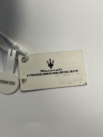 Armbåndsur  MASERATI ATTRAZIONE 43 MM 3H W/SILVER DIAL BLK ST