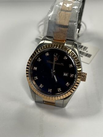Armbåndsur  MASERATI COMPETIZIONE 31 MM 3H BLUE DIAL BR RG+SS