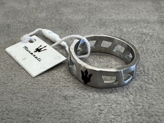 Fingerring MASERATI ICONIC RING WITH IP BLUE TRIDENT S19