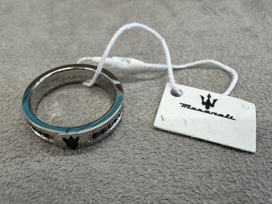 Fingerring MASERATI ICONIC RING SS BLACK CZ BLACK SZ19