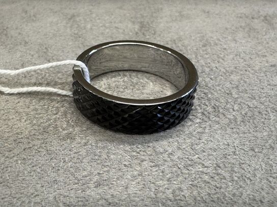 Fingerring MASERATI ICONIC RING BAND SS BLACK SZ25