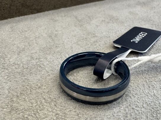 Fingerring MASERATI CERAMIC RING SS CERAMIC BLUE SZ23