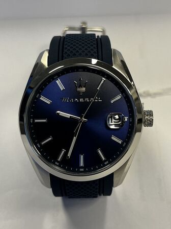 Armbåndsur  MASERATI ATTRAZIONE 43 MM 3H BLUE DIAL BLUE ST