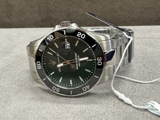 Armbåndsur  MASERATI COMPETIZIONE 43 MM 3H GREEN DIAL SS BR