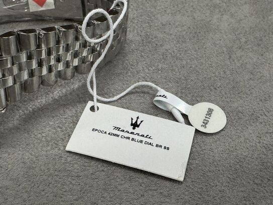 Armbåndsur  MASERATI EPOCA 42 MM CHR BLUE DIAL BR SS