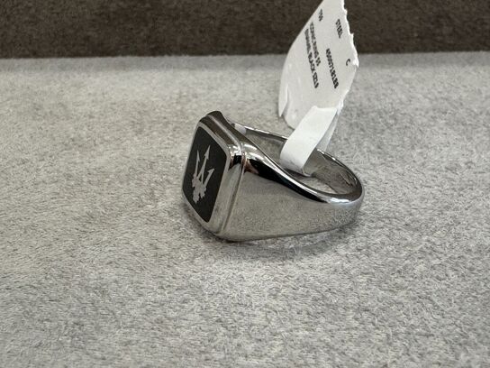 Fingerring MASERATI ICONIC RING SS ENAMEL BLACK SZ23