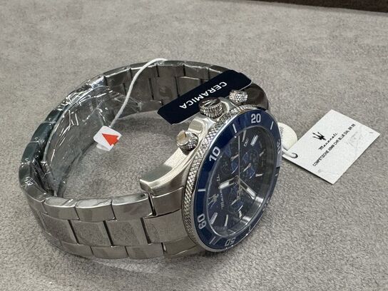 Armbåndsur  MASERATI COMPETIZIONE 43 MM CHR BLUE DIAL BR SS
