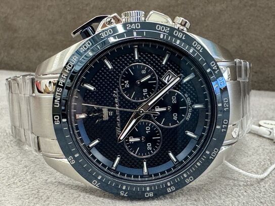 Armbåndsur  MASERATI TRAGUARDO 45 MM CHR BLUE DIAL BR SS