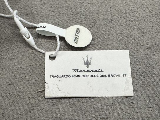 Armbåndsur  MASERATI TRAGUARDO 46 MM CHR BLUE DIAL BROWN ST