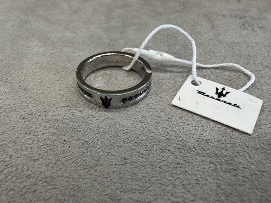 Fingerring MASERATI ICONIC RING SS BLACK CZ BLACK SZ19