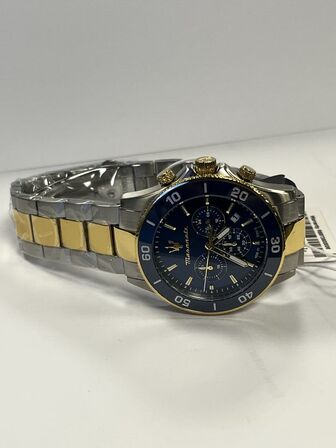 Armbåndsur  MASERATI COMPETIZIONE 43 MM CHR BLUE DIAL BR SS+YG