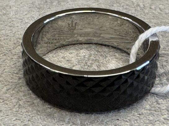Fingerring MASERATI ICONIC RING BAND SS BLACK SZ19