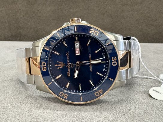 Armbåndsur  MASERATI COMPETIZIONE 43 MM AUTO BLUE DIA BR SS+RG