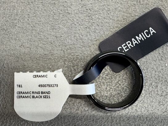 Fingerring MASERATI CERAMIC RING BAND CERAMIC BLACK SZ21