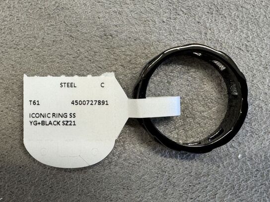 Fingerring MASERATI ICONIC RING SS YG+BLACK SZ21