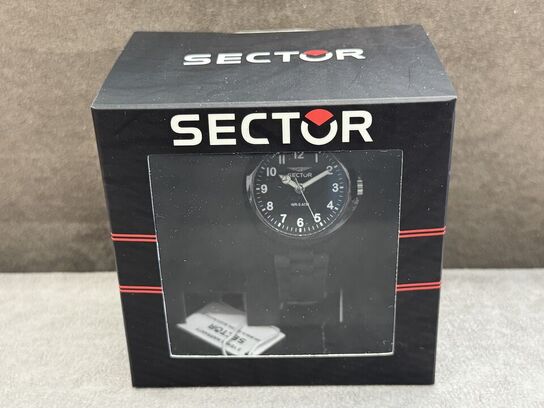 Armbåndsur  SECTOR DIVER 36 MM 3H BLK DIAL BLACK SILICON ST