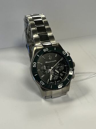 Armbåndsur  MASERATI COMPETIZIONE 43 MM CHR BLK DIAL SS BR