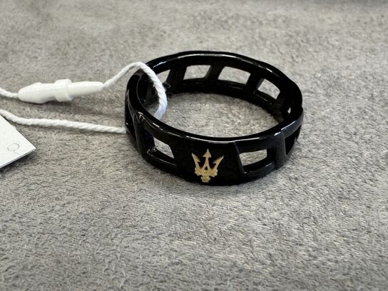 Fingerring MASERATI ICONIC RING W/ IP BLK&IP YG TRIDENT S25