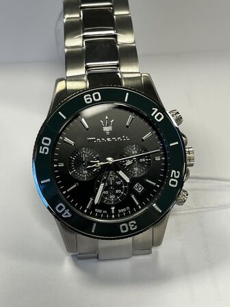 Armbåndsur  MASERATI COMPETIZIONE 43 MM CHR BLK DIAL SS BR