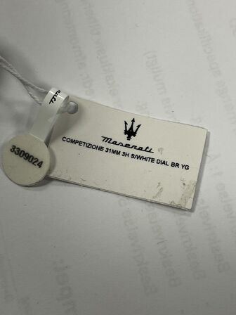 Armbåndsur  MASERATI COMPETIZIONE 31 MM 3H S/WHITE DIAL BR YG