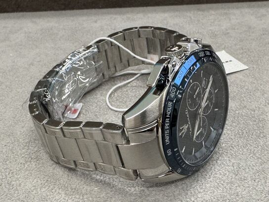 Armbåndsur  MASERATI TRAGUARDO 45 MM CHR BLUE DIAL BR SS