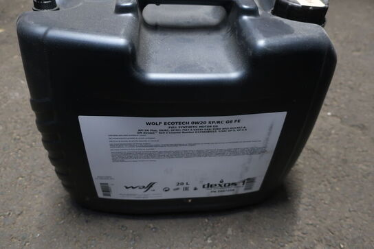 20 liter motorolie WOLF 0W20 SP/RC G6
