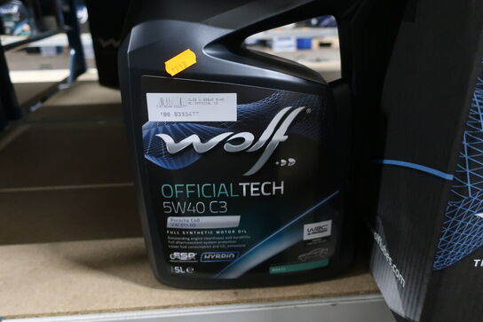 5 stk. motorolie WOLF 5W40 samt 10W60 