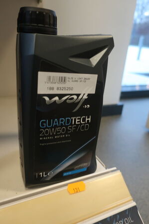 1 liter motorolie WOLF 20W50 SF/CD