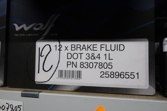 15 liter bremsevækse WOLF DOT 3&4 samt 11 stk. DOT 5.1