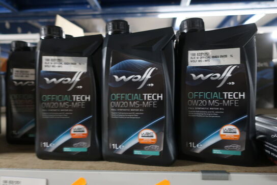 15 stk. motorolie WOLF 0W20 MS-MFE