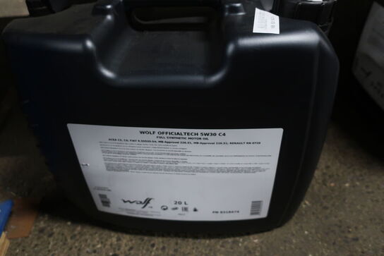 20 liter motorolie WOLF 5W30 C4