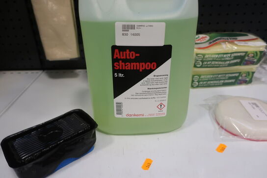 Diverse plejemidler samt poleringshoveder 