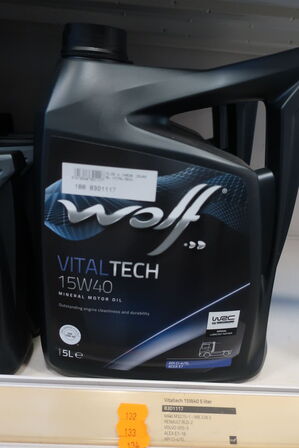 5 liter motorolie WOLF 15W40 