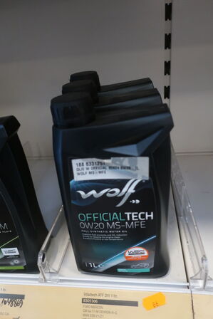 3 stk. motorolie WOLF 0W20 samt gearkasseolie 75W premium 