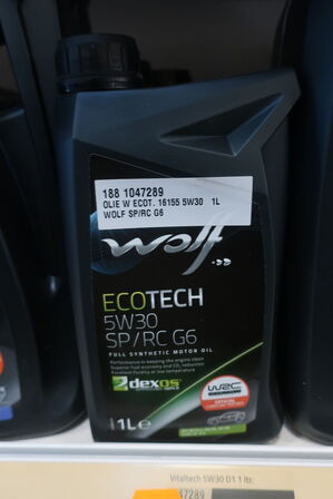 4 stk. motorolie WOLF 5W20 SP/RC G6