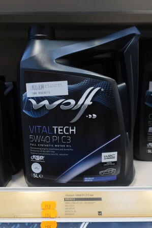 5 liter motorolie WOLF 5W40 PI C3