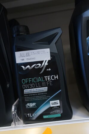 1 liter motorolie WOLF 0W30 LL III FE 