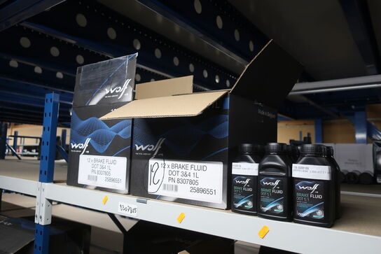 15 liter bremsevækse WOLF DOT 3&4 samt 11 stk. DOT 5.1