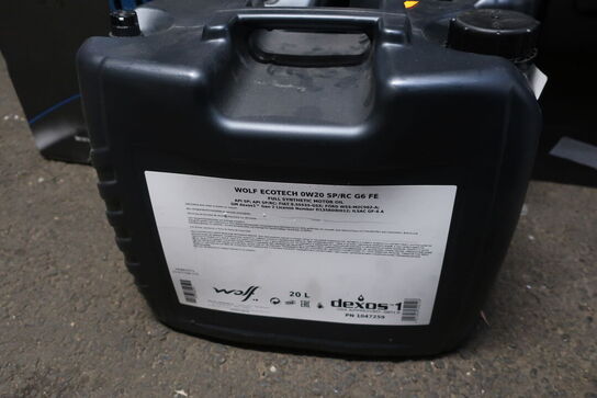 40 liter motorolie WOLF 5W30 & 0W20