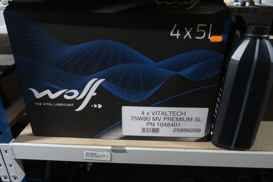 6 stk. gearkasseolie WOLF 75W80 MV Premium 