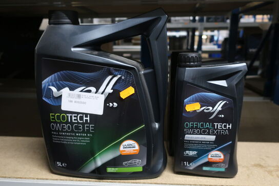 3 stk. motorolie WOLF